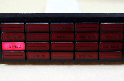 B350 Glareshield Annunciator Panel