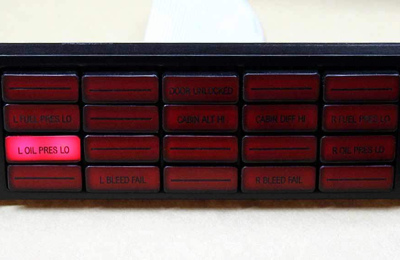 B350 Glareshield Annunciator Panel