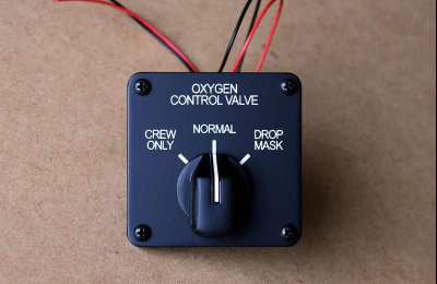 Cessna Citation Oxygen Control Panel